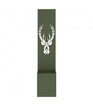 vidaXL Garden Privacy Screen Animal Print Olive green 32 x 32 x 150 cm