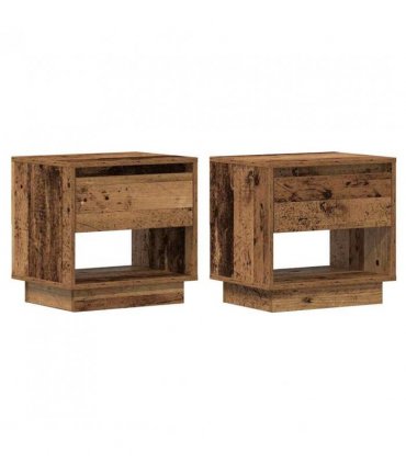 vidaXL Nightstand 2 pcs Old Wood 45 x 34 x 44 cm Engineered Wood