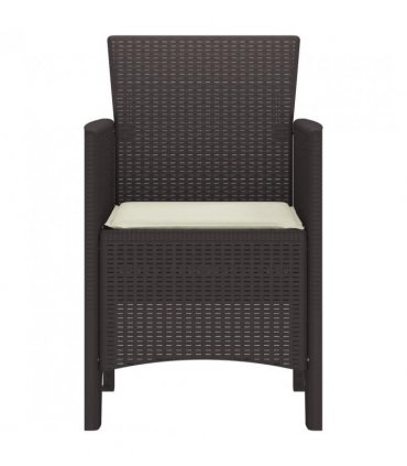 vidaXL Garden Chair 2 pcs Brown 53 x 49 x 85 cm Polypropylene