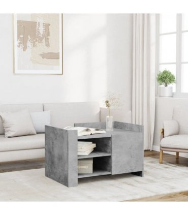 vidaXL Coffee Table Concrete Grey 80x50x50 cm Engineered Wood