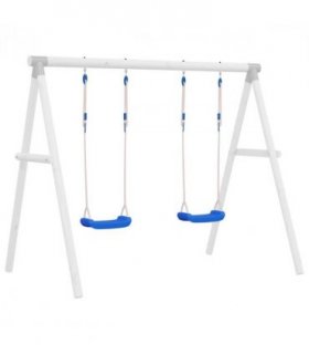 vidaXL Swing Seats with Ropes 2 pcs Blue 37x15 cm Polyethene