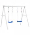 vidaXL Swing Seats with Ropes 2 pcs Blue 37x15 cm Polyethene