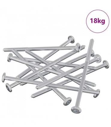 vidaXL Screw 800 pcs Silver M6 x 120 mm Steel