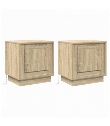 vidaXL Bedside Cabinet 2 pcs Sonoma Oak 44 x 34.5 x 45 cm