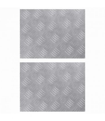 vidaXL Stair Tread Rectangular 2 pcs Silver 40 x 30 cm Aluminium