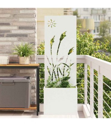 vidaXL Garden Privacy Screen White 50 x 150 cm Cold-rolled steel
