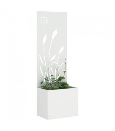 vidaXL Garden Privacy Screen White 50 x 150 cm Cold-rolled steel