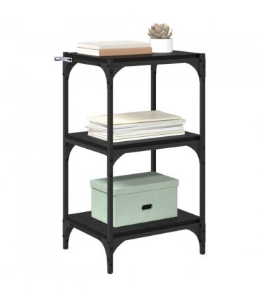 vidaXL Book Cabinet Black oak 40 x 33 x 70.5 cm Engineered wood