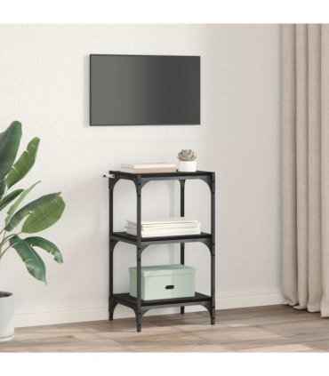 vidaXL Book Cabinet Black oak 40 x 33 x 70.5 cm Engineered wood