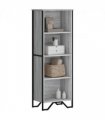 vidaXL Bookcase Grey Sonoma 50x31x137.5 cm Engineered Wood