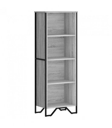 vidaXL Bookcase Grey Sonoma 50x31x137.5 cm Engineered Wood