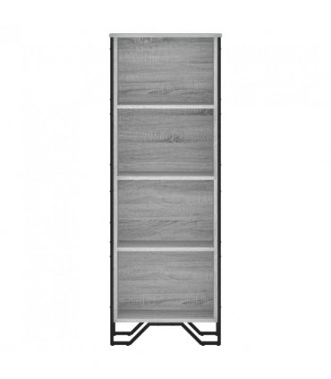 vidaXL Bookcase Grey Sonoma 50x31x137.5 cm Engineered Wood