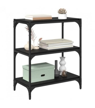 vidaXL Book Cabinet Black oak 60 x 33 x 70.5 cm Engineered wood
