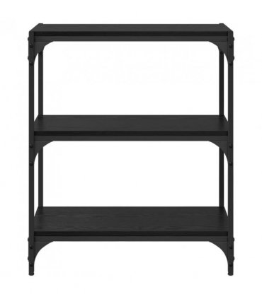 vidaXL Book Cabinet Black oak 60 x 33 x 70.5 cm Engineered wood