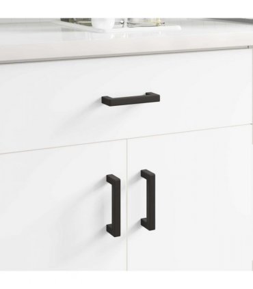 vidaXL Furniture Handle 530 pcs Black 105 x 12 x 36 mm Iron