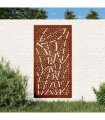vidaXL Garden Wall Decoration 105x55 cm Corten Steel Leaf Design
