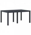vidaXL Garden Table Anthracite 150 x 100 x 73 cm Poly Rattan