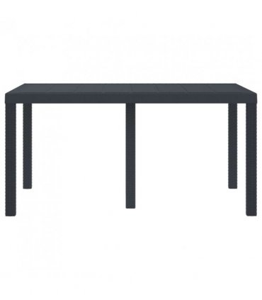 vidaXL Garden Table Anthracite 150 x 100 x 73 cm Poly Rattan