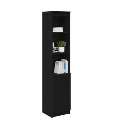 vidaXL Highboard Black Oak 37.5x35x180 cm Engineered Wood