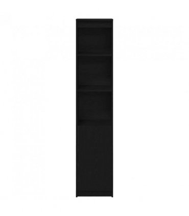 vidaXL Highboard Black Oak 37.5x35x180 cm Engineered Wood