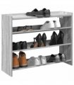 vidaXL Shoe Rack Grey Sonoma 80x25x62 cm Engineered Wood