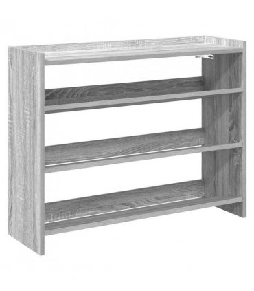 vidaXL Shoe Rack Grey Sonoma 80x25x62 cm Engineered Wood