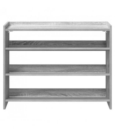 vidaXL Shoe Rack Grey Sonoma 80x25x62 cm Engineered Wood