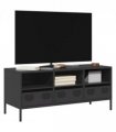 vidaXL TV Cabinet Black 101.5x39x43.5 cm Cold-rolled Steel