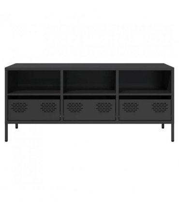 vidaXL TV Cabinet Black 101.5x39x43.5 cm Cold-rolled Steel
