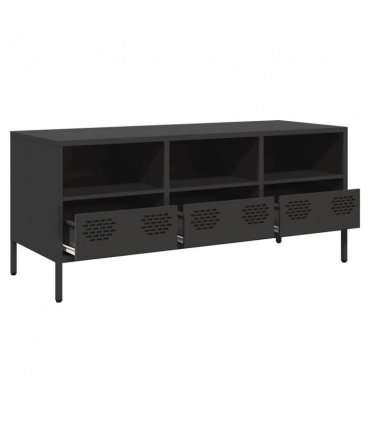 vidaXL TV Cabinet Black 101.5x39x43.5 cm Cold-rolled Steel