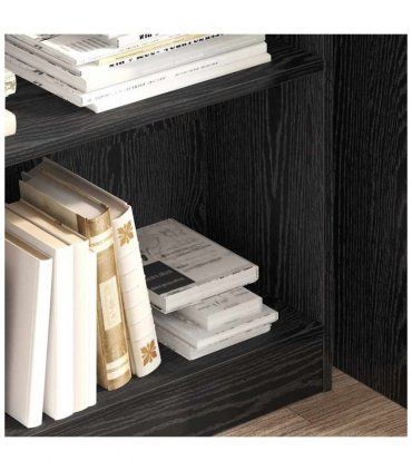vidaXL Bookshelf Black Oak 80 x 24 x 109 cm Engineered Wood