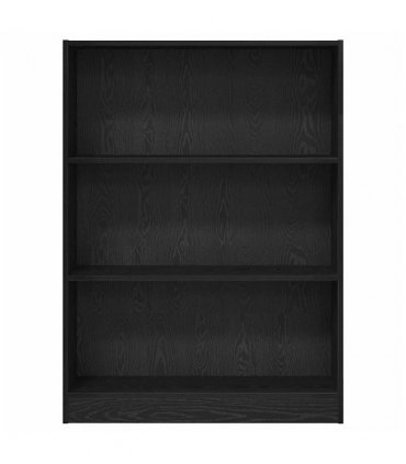 vidaXL Bookshelf Black Oak 80 x 24 x 109 cm Engineered Wood