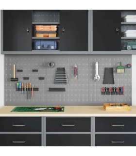 vidaXL Tool Wall Panel 3 pcs Grey 150 x 1 x 60 cm