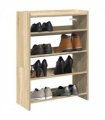 vidaXL Shoe Rack Sonoma Oak 60x25x81 cm Engineered Wood