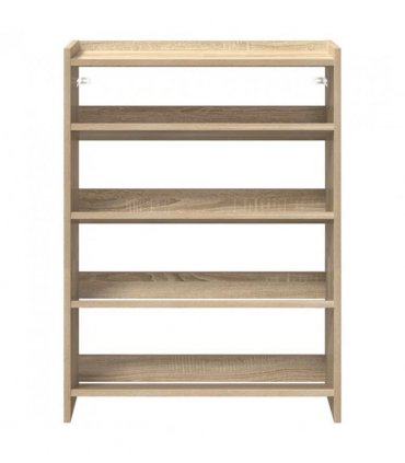 vidaXL Shoe Rack Sonoma Oak 60x25x81 cm Engineered Wood