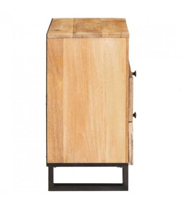 vidaXL Bedside Cabinet Natural 50 x 33 x 62 cm Solid Mango Wood