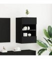 vidaXL TV Cabinet Set 2 pcs Black 40 x 30 x 60.5 cm Engineered Wood