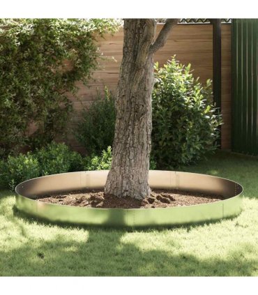 vidaXL Lawn Edgings 10 pcs Silver 100 x 25 x 0.07 cm Galvanised Steel