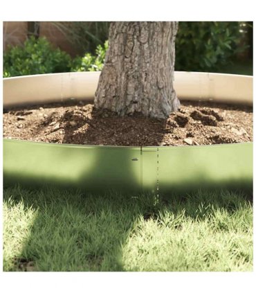 vidaXL Lawn Edgings 10 pcs Silver 100 x 25 x 0.07 cm Galvanised Steel