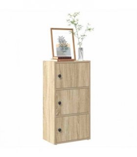 vidaXL Bookcase Sonoma Oak 40x24x77 cm Engineered Wood