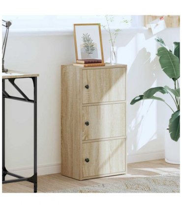 vidaXL Bookcase Sonoma Oak 40x24x77 cm Engineered Wood