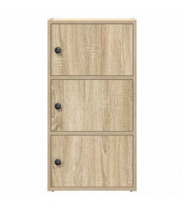 vidaXL Bookcase Sonoma Oak 40x24x77 cm Engineered Wood