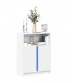 vidaXL Sideboard with LED White 77x34x100 cm Engineered Wood