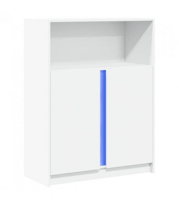vidaXL Sideboard with LED White 77x34x100 cm Engineered Wood