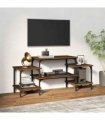 vidaXL TV Cabinet Brown Oak 117x35x52 cm Engineered Wood