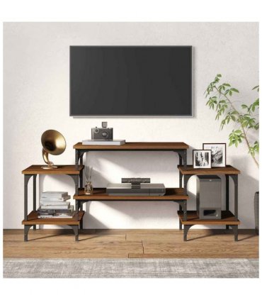 vidaXL TV Cabinet Brown Oak 117x35x52 cm Engineered Wood