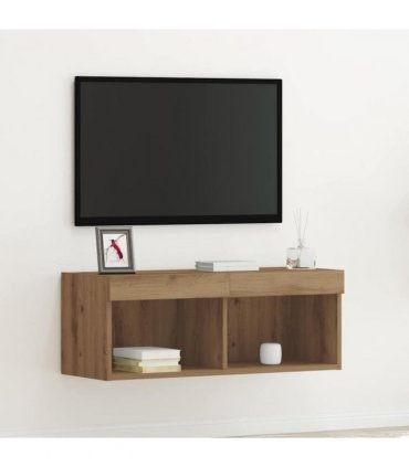 vidaXL TV Cabinet Set Artisan oak 80 x 30 x 30 cm Engineered Wood