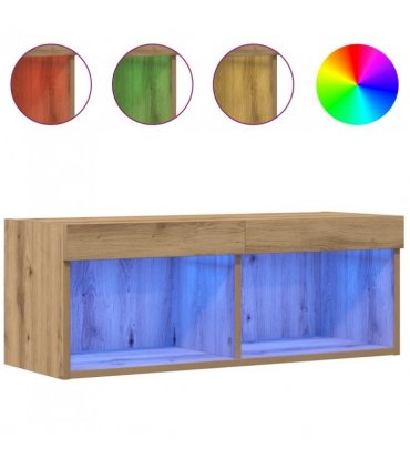 vidaXL TV Cabinet Set Artisan oak 80 x 30 x 30 cm Engineered Wood