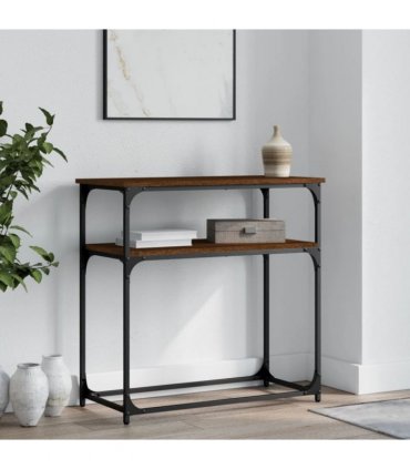 vidaXL Console Table Brown Oak 75x35.5x75 cm Engineered Wood