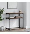 vidaXL Console Table Brown Oak 75x35.5x75 cm Engineered Wood